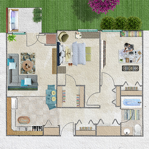 two bedroom floorplan